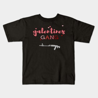 Retro 2022 Valentine's Day Galentines Gang Funny T-Shirt Kids T-Shirt